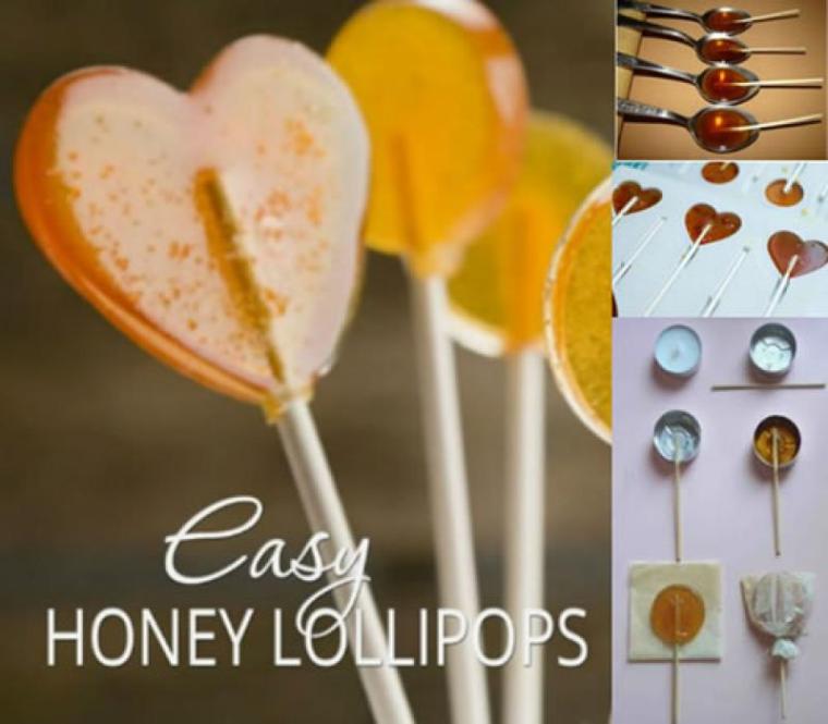 Easy Honey Lollipops